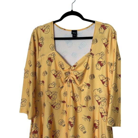 Her University Disney Winnie the Pooh Hunny Pot Dress Juniors Size XXXL Yellow - Picture 2 of 13